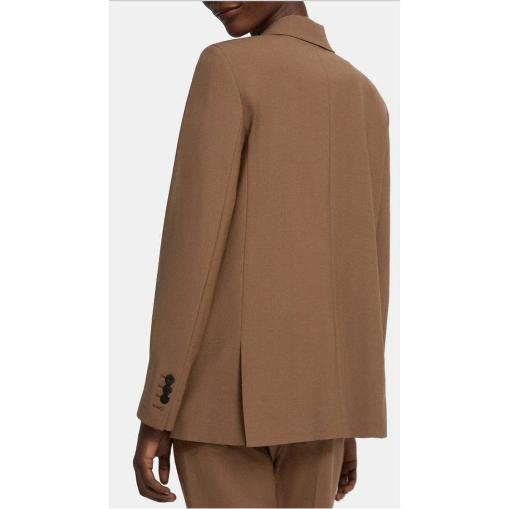 NWT Theory "Truffle" Traceable Wool Boyfriend Style Single Button Closure Blazer - Picture 2 of 14